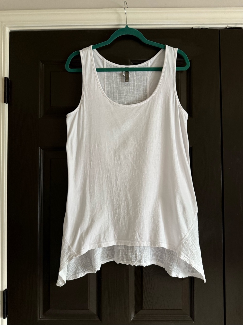XCVI White Sleeveless Tank with Layered High-Low Hem